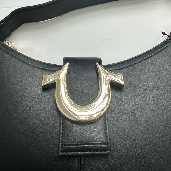 NWT Horseshoe Crescent Purse by True Religion Brand Jean. Shoulder bag. Black. - Picture 10 of 16